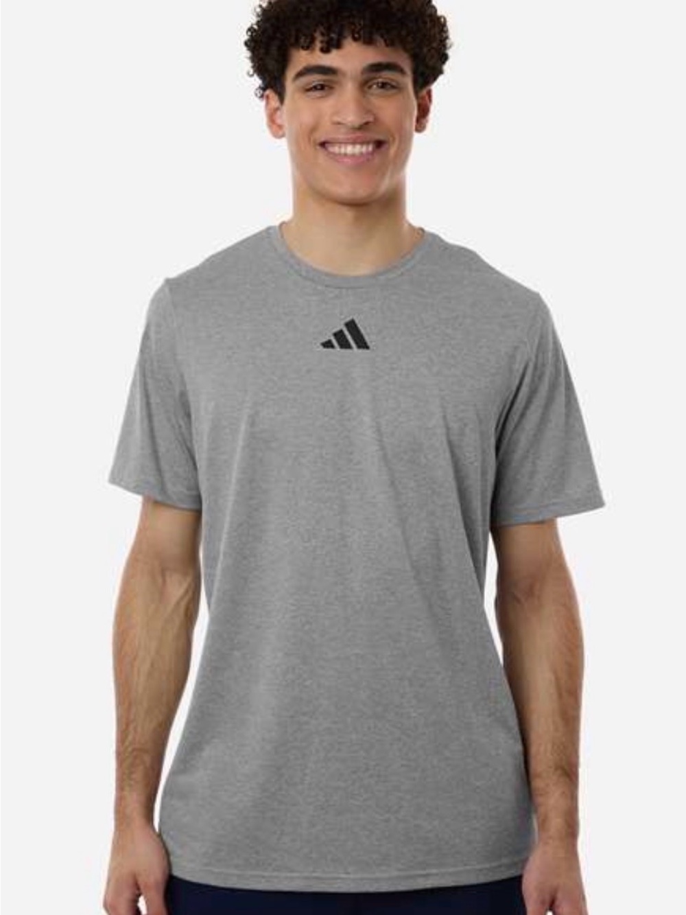 adidas Men's Pre-Game Training T-Shirt Gray Black Size XL
